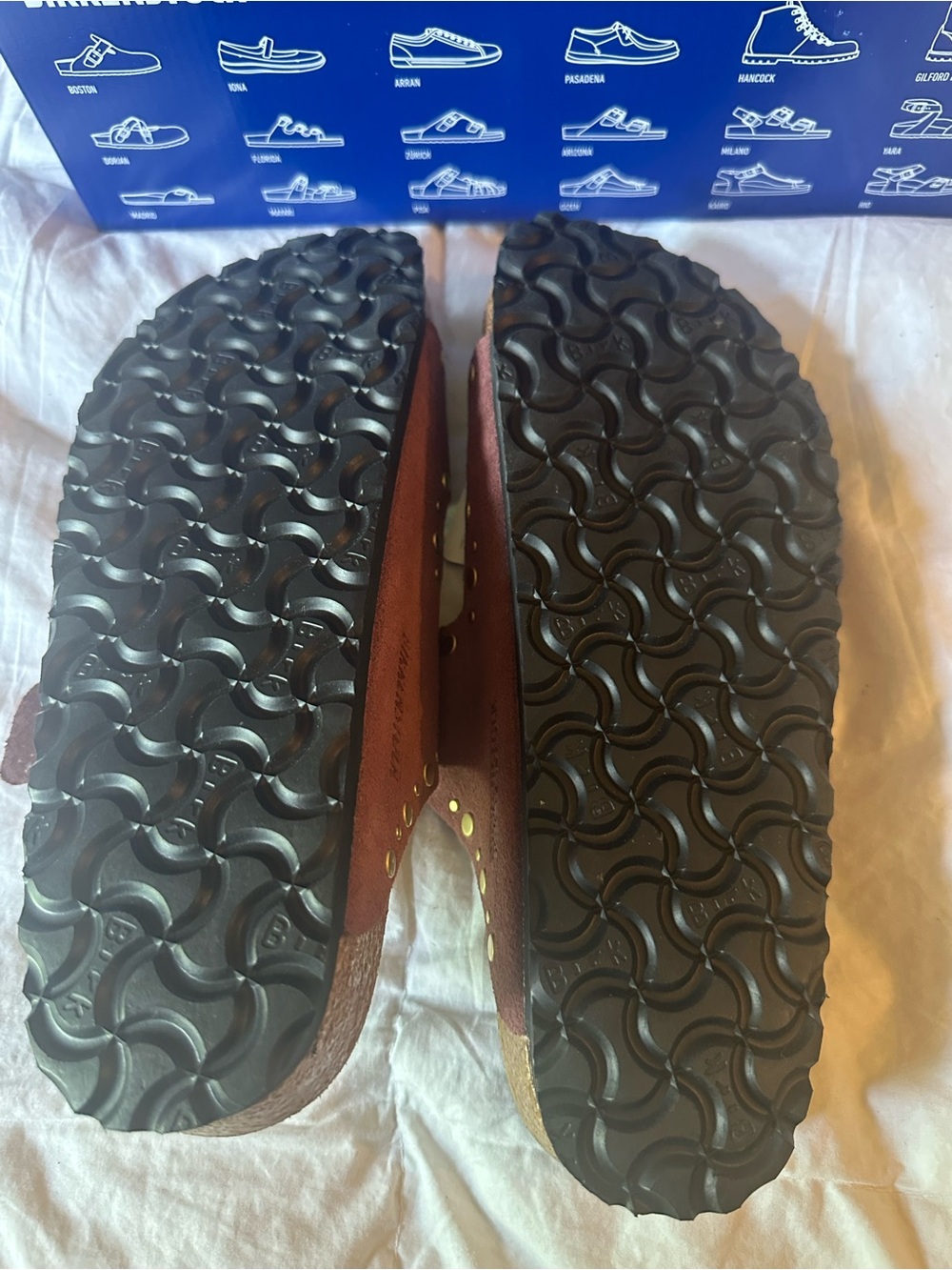 Birkenstock Studded Double-Buckle Sandals in Mauve - Picture 7 of 9